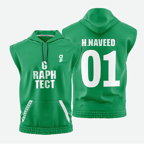 Sleeveless Hoodie Kangaroo Pocket